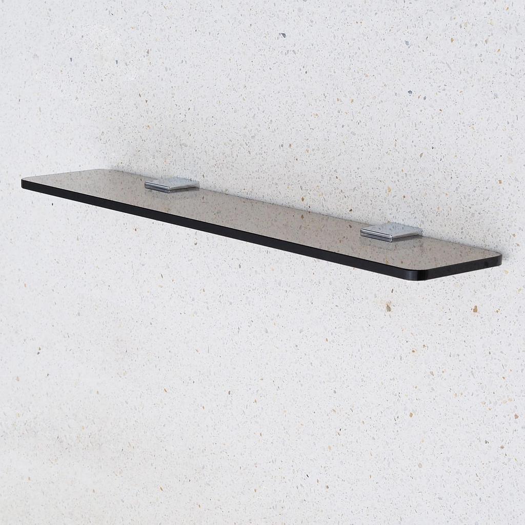 Bathroom shelf in smoked tempered glass by Veca