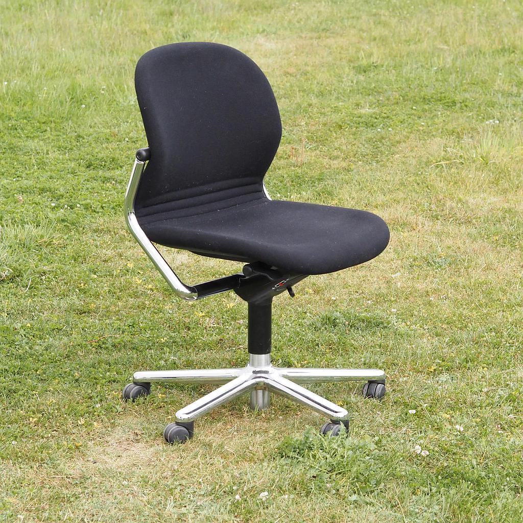 [901FUR1064] Swivel office chair 'FS 211/8' by Klaus Franck & Werner Sauer for Wilkhahn (ca. 1980) - Black/Black