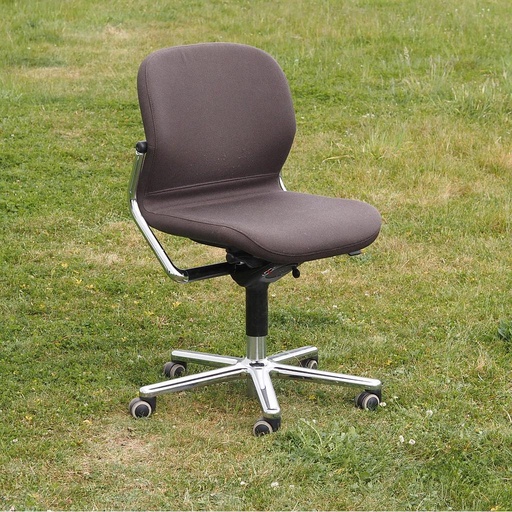 [901FUR1065] Swivel office chair 'FS 211/8' by Klaus Franck & Werner Sauer for Wilkhahn (ca. 1980) - Brown/Black