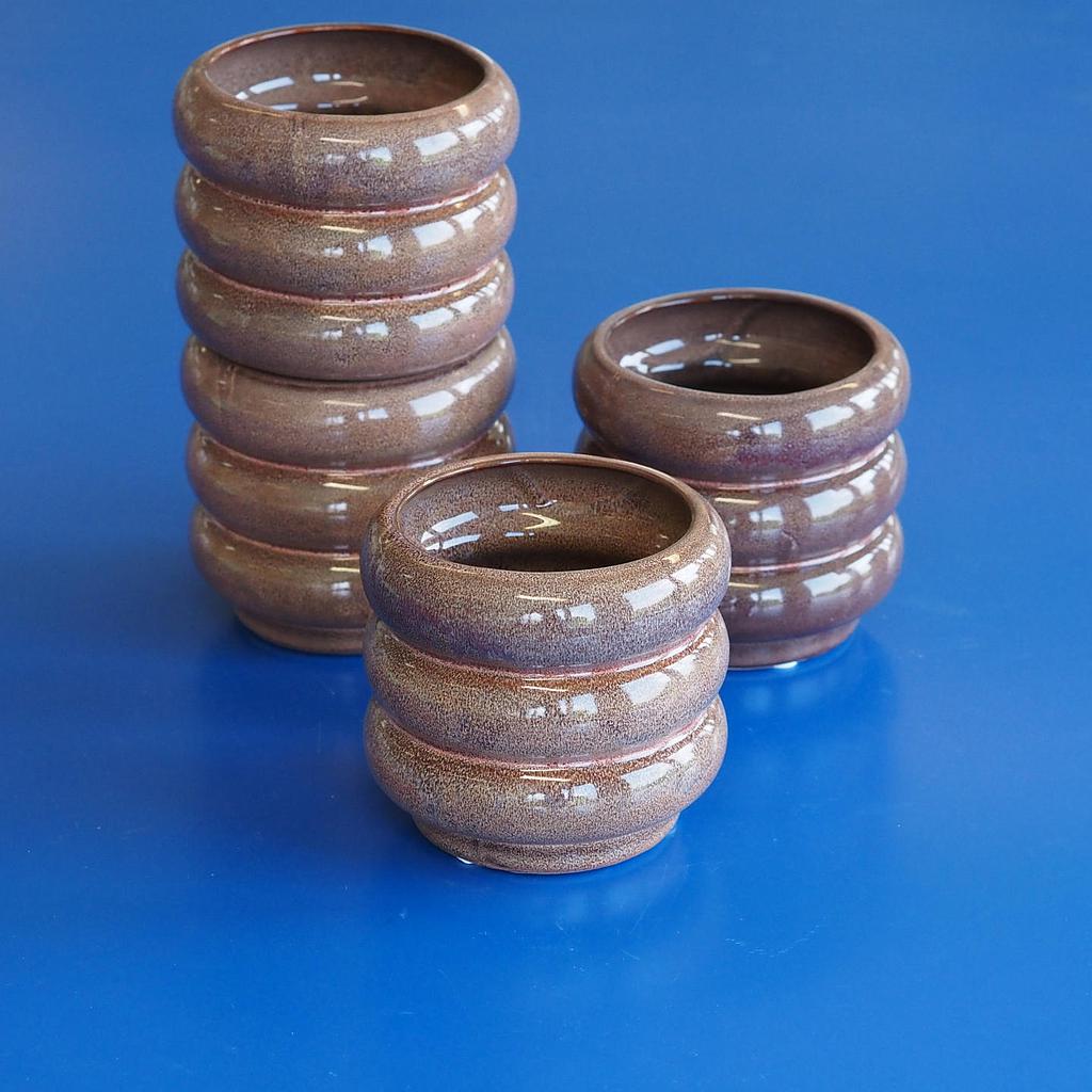 [B2121016] Flower pot 'Round Sixties' by Serax - Brown (Small)