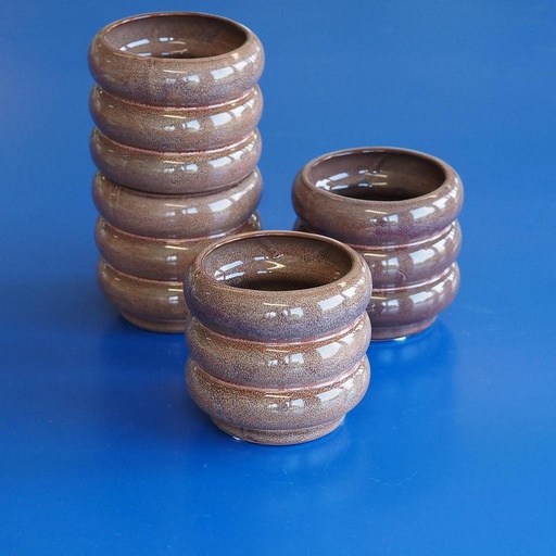 [B2121016] Flower pot 'Round Sixties' by Serax - Brown (Small)