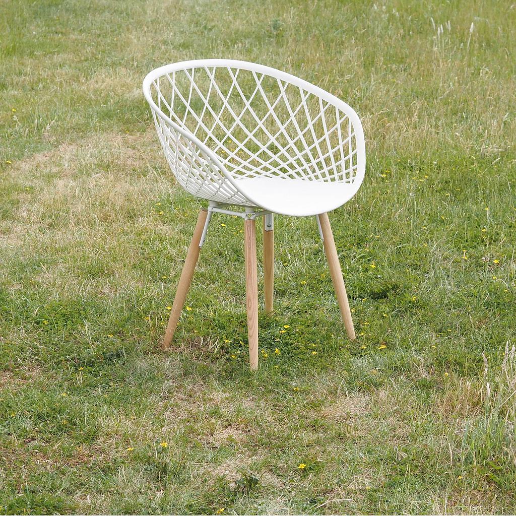 [999FUR1430] Armchair 'Sidera' in polyamide with wooden legs