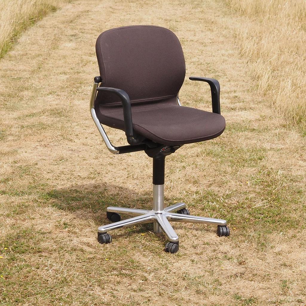 Office armchair 'FS 211/8' by Klaus Franck &amp; Werner Sauer for Wilkhahn (ca. 1980) - Brown