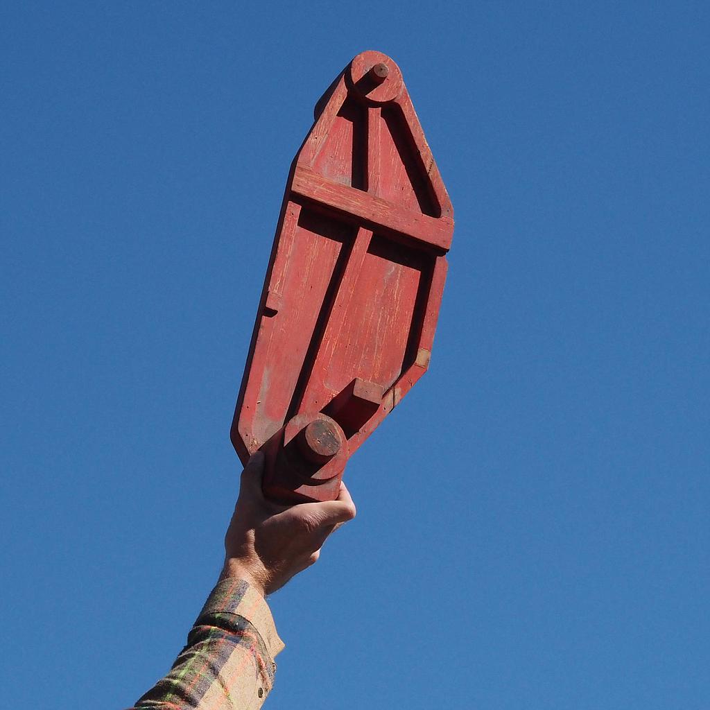 [181OBJ016] Wooden mould from the Durobor glass factory