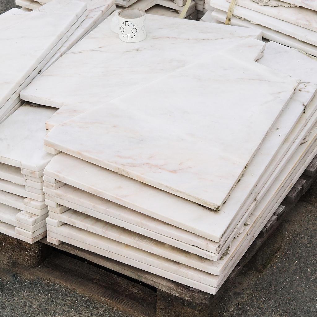 Skyros white marble slabs (various shapes) - Only available in our physical shop