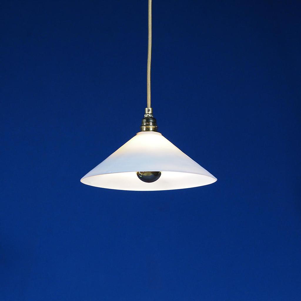 [334LIG003] Hanging light 'Nicolo' in opaline glass - White