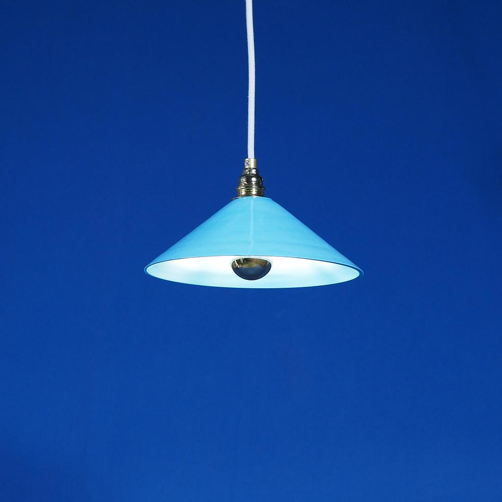 [334LIG004] Hanging light 'Nicolo' in opaline glass - Sky blue
