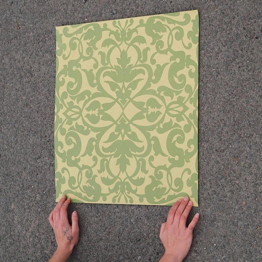 [334CLA008] Set of wallpaper 'Orphée' by Emery&Cie (3,38 m²) - Yellow/Green