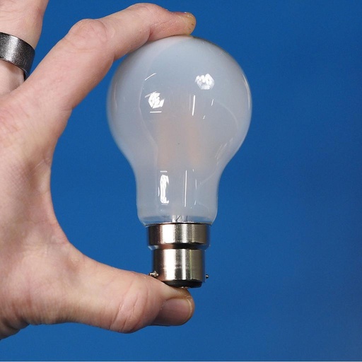 [4099854069734] Bulb - LEDVANCE Classic LED B22d Pear A60 Frosted 4W 470lm 2700K (New)