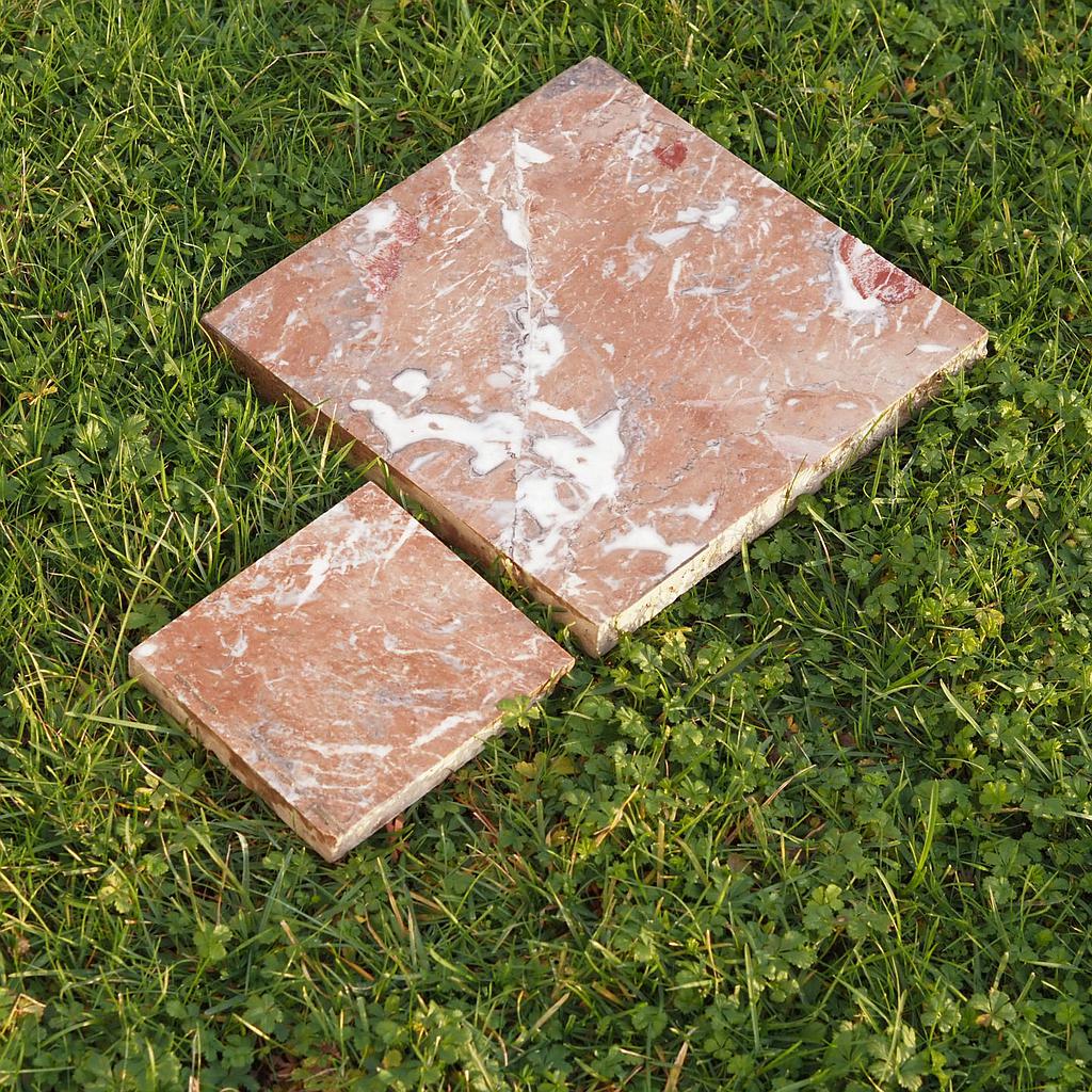 [999FLO1033] Squared marble slabs 'Rouge Royal Clair' - Only available in our physical shop