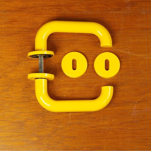 [999HAR1083] Door handle in nylon with key rosettes - Yellow