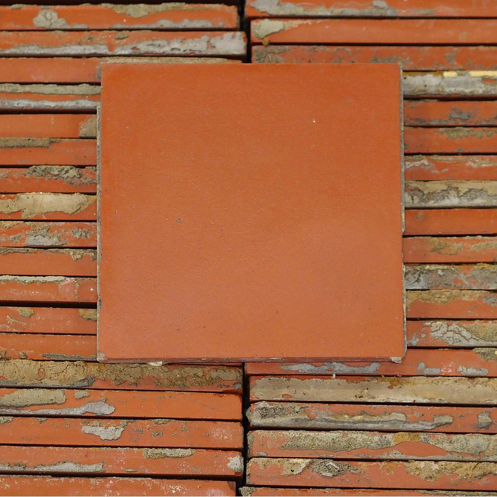 [999FLO930] Red ceramic tiles by Wasserbillig (15 x 15 cm) - Sold per m2