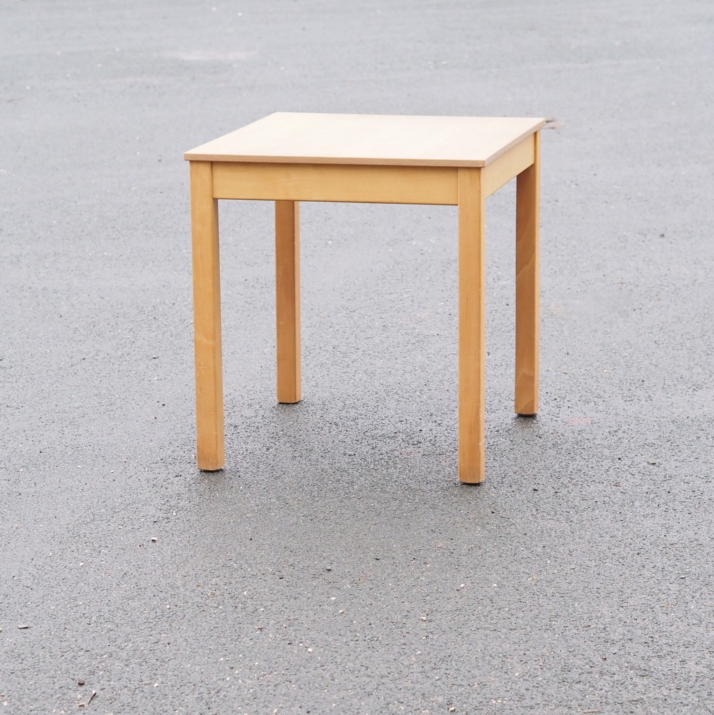 [999FUR1471] Rectangular table with beech legs and wooden laminated tabletop