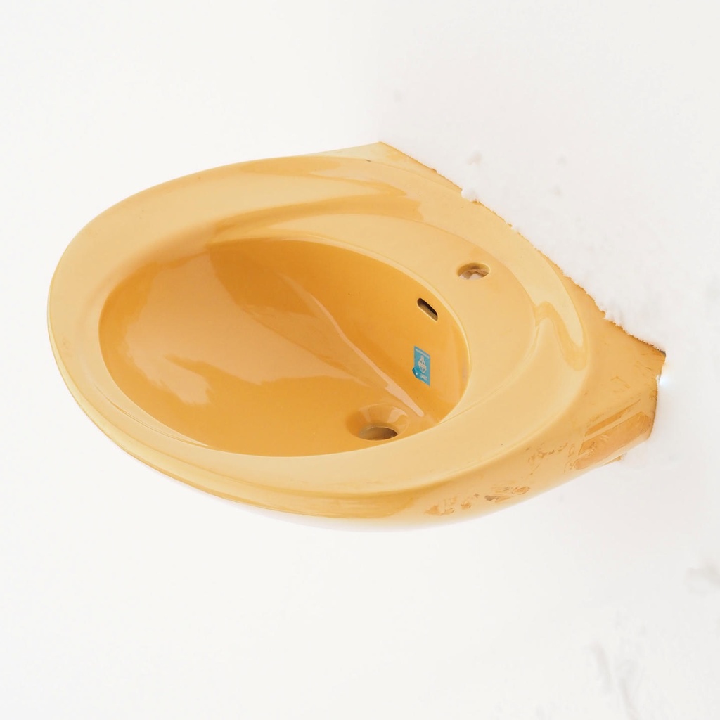 [237SAN007] Large sink in glazed porcelain by Villeroy & Boch - Yellow