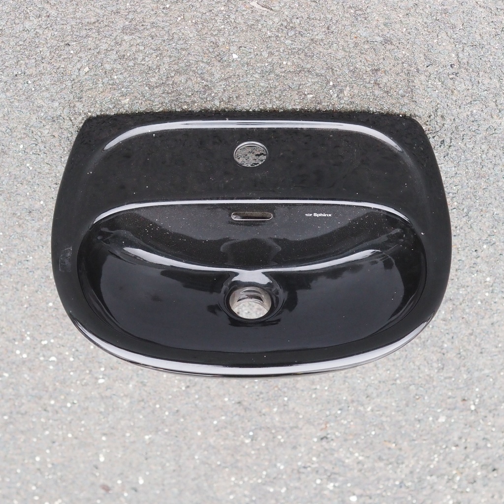 [237SAN014] Sink in glazed porcelain by Sphinx - Black