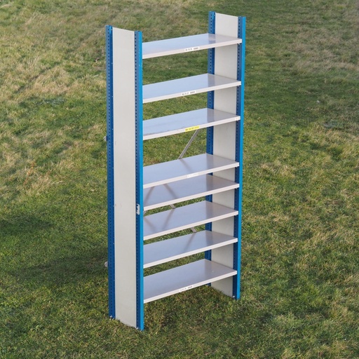 [959FUR012] Shelf by Mecalux (H. 230 cm) - Epoxy (White vertical frame)