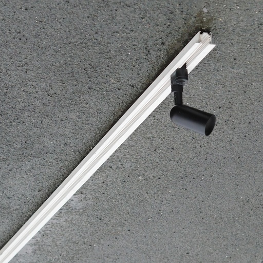 [999LIG1391] Reclaimed recessed 3-phase trackway by ERCO for track lights (L. 300 cm)
