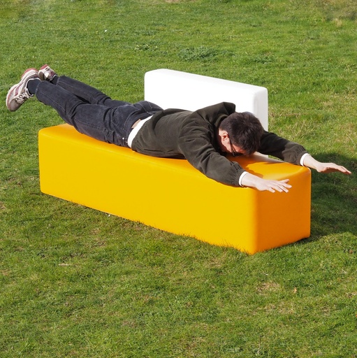 [968FUR48417-L] Bench with backrest by Drisag (L. 180 cm)
