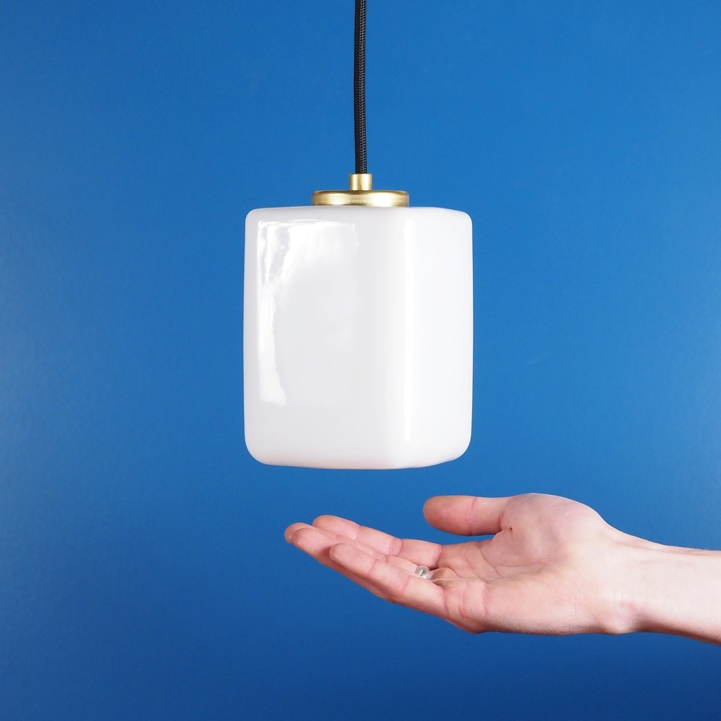 [239LIG003] Hanging light 'Tom' in opaline glass