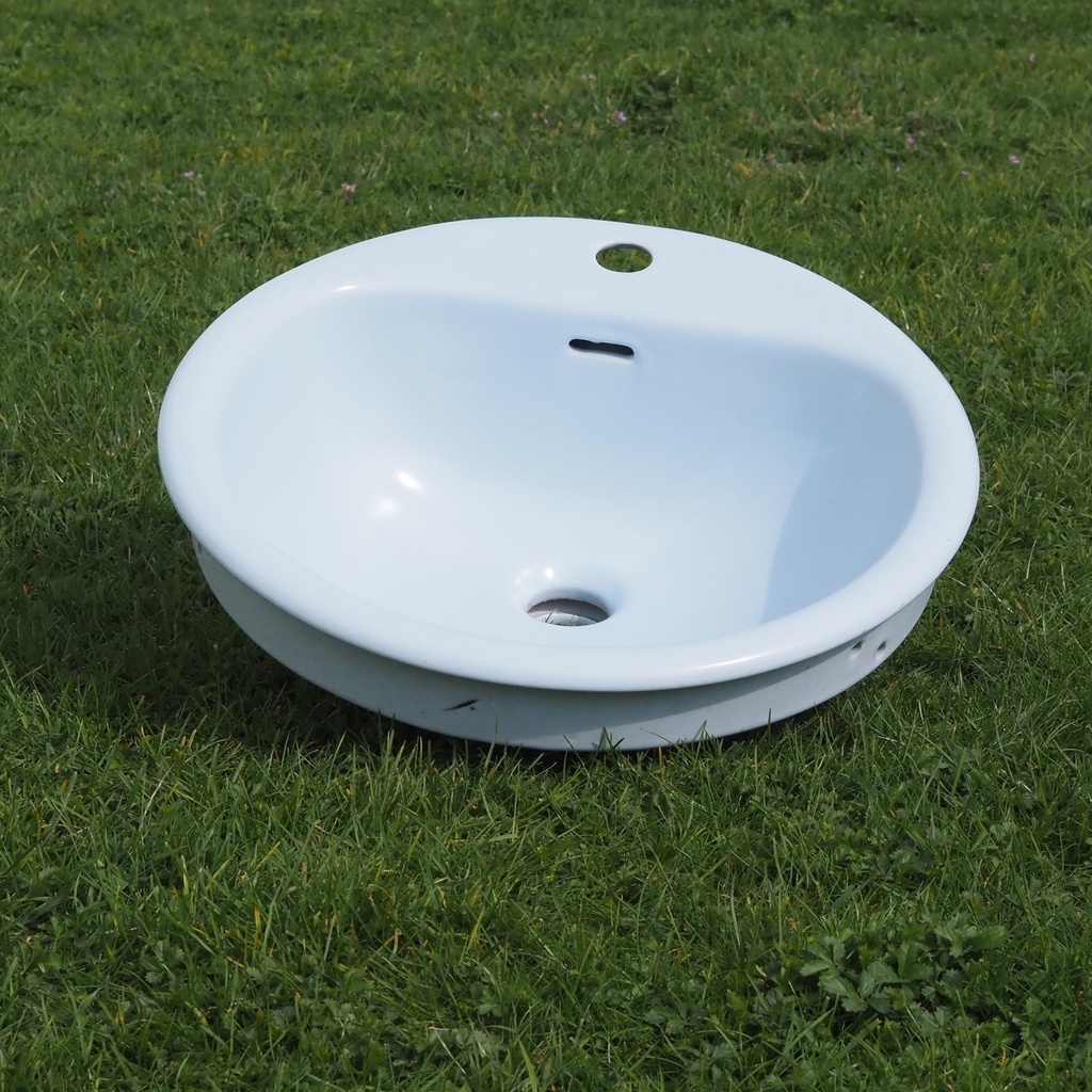 [239SAN024] Light blue bathroom sink in ceramic