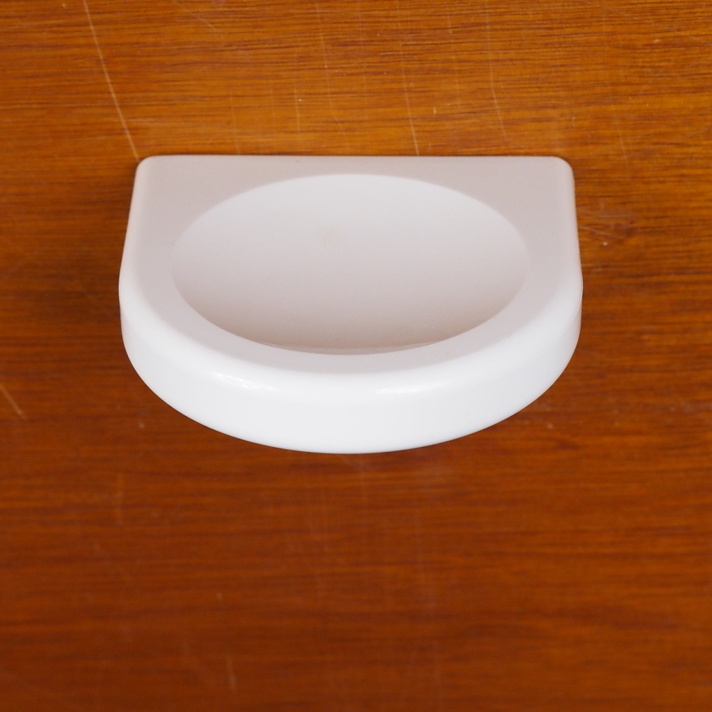 [999SAN1001] Wall soap holder in white ABS plastic