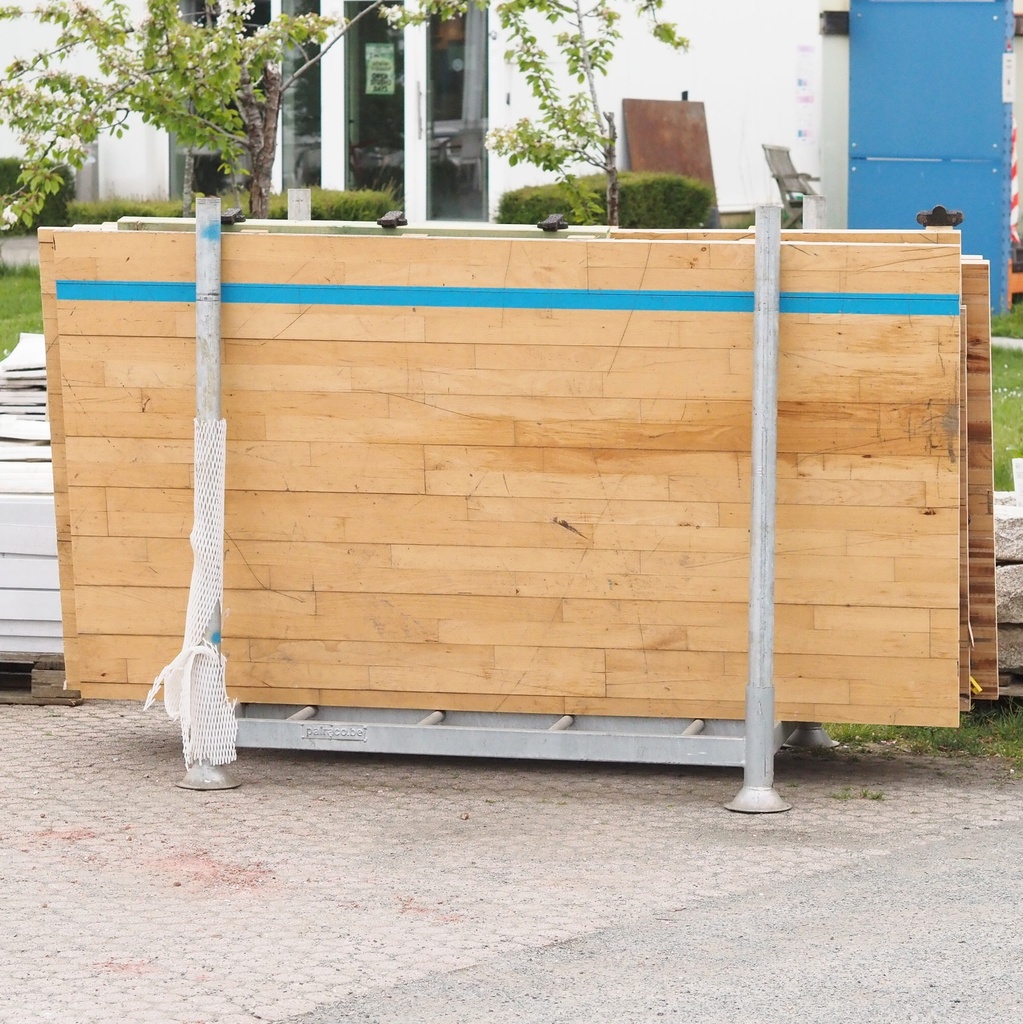 [232FLO002] Gymnasium panel in varnished solid beech (222 x 122 cm) - Only available in our physical shop