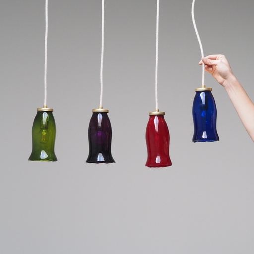 Hanging light 'Tilda' with handmade glass lampshade from Emery&Cie (various colors)