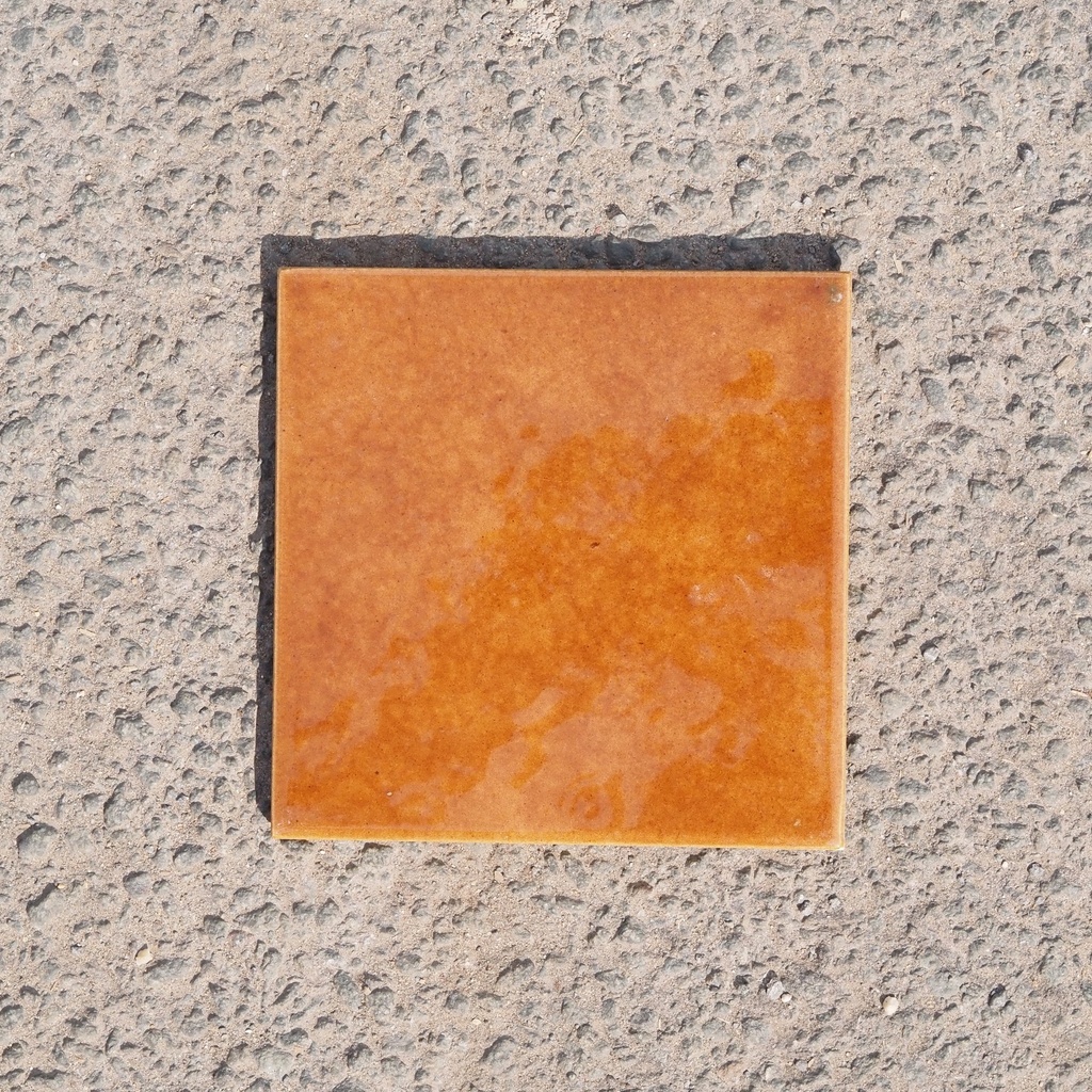 [334CLA021] Box of 24 glazed terracotta wall tiles by Emery&Cie (15 x 15 cm) - Brown