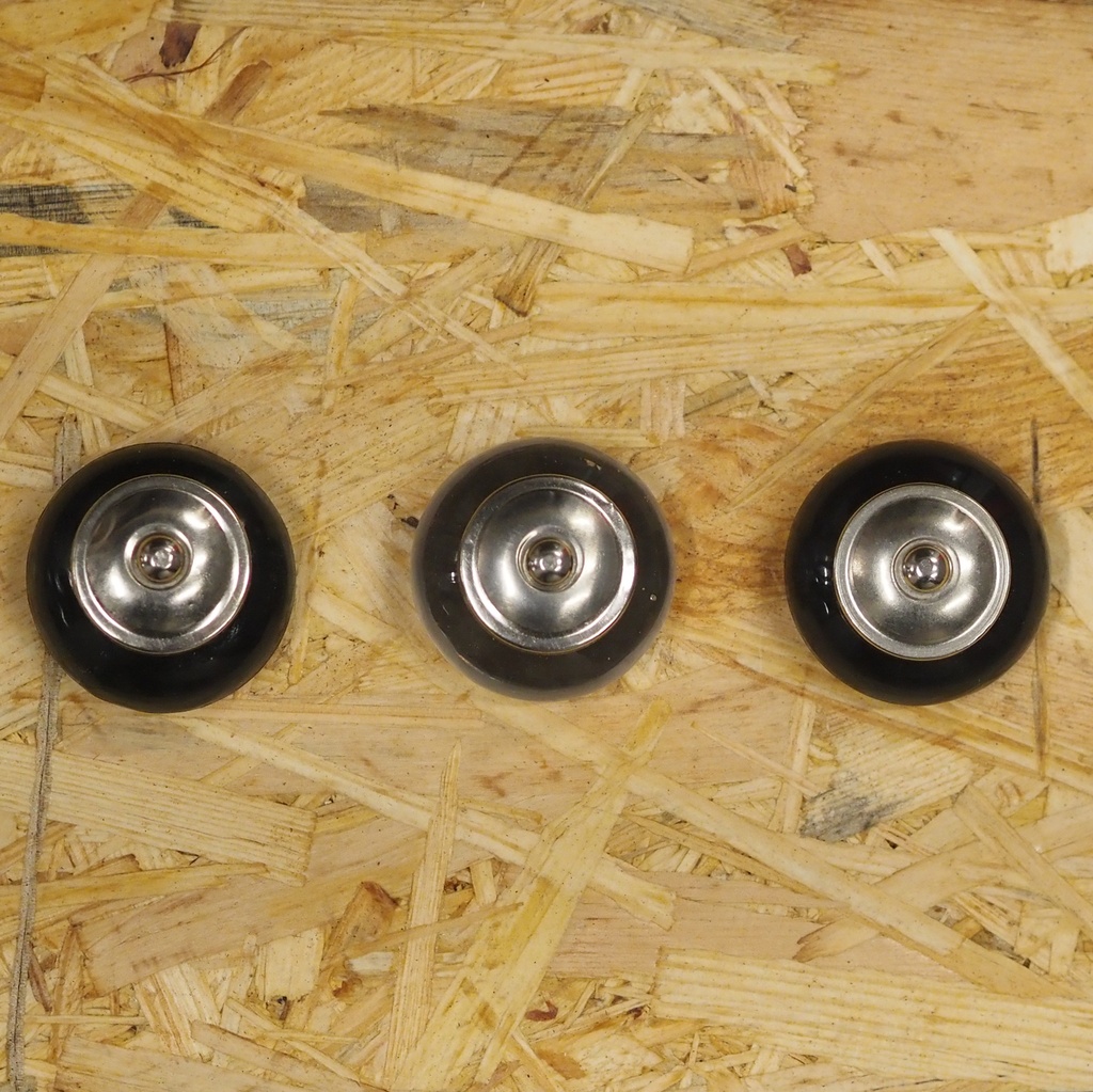 Glass cabinet knob with rosette by Emery&Cie (⌀ 4,5 cm) -  various colors