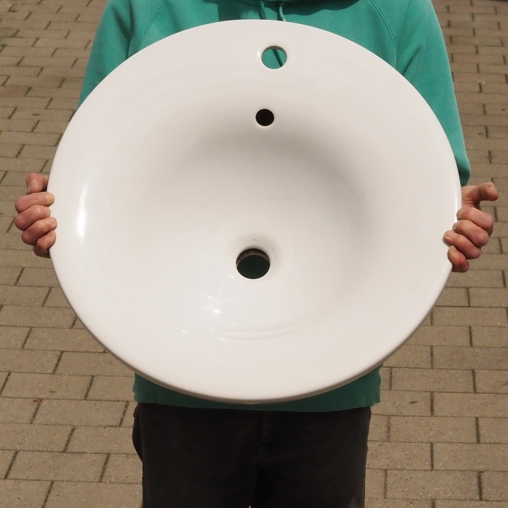 [239SAN027] Inset basin in glazed ceramic by Duravit (⌀ 57 cm)