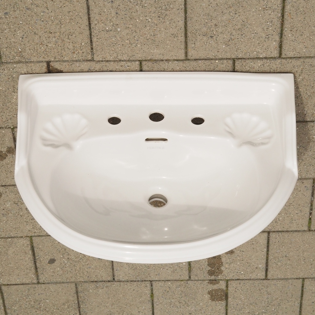 [239SAN030] Bathroom sink in glazed ceramic by Heritage
