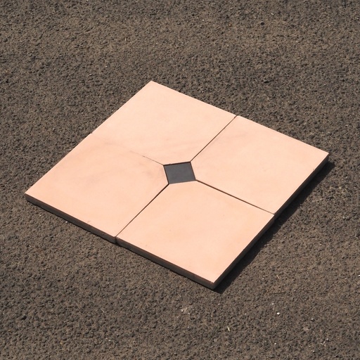 [334FLO002] Set of 5 'cabochon' cement tiles by Emery&Cie (40 x 40 cm) - Pink