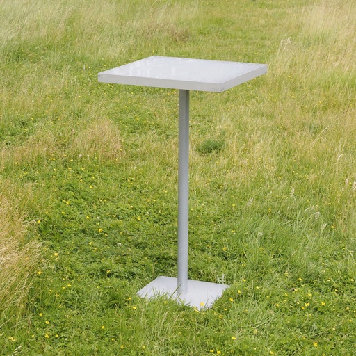 [901FUR1099] High table in steel with polycarbonate tabletop (60 x 60 cm)
