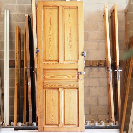 [999DOP1040] Door in varnished solid pine (H. 245,5 x W. 88 cm) - Left