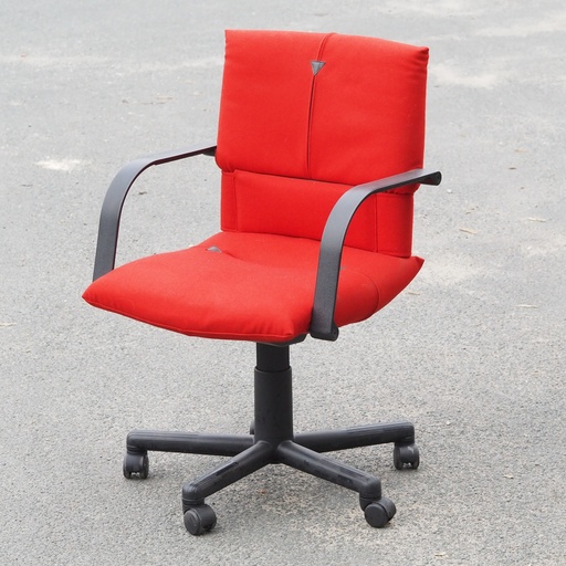 [901FUR894] Swivel office chair 'Figura' by Mario Bellini for Vitra with castors (ca. 1984) - Red/Red