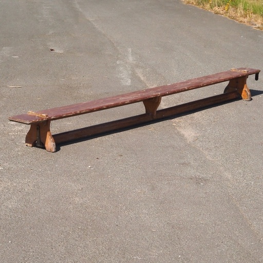 [999FUR1521] Gymnastic bench in varnished solid pine (350 x 33 cm)