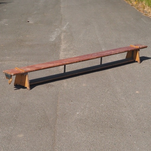 [999FUR1523] Gymnastic bench in varnished solid pine (350 x 36 cm)