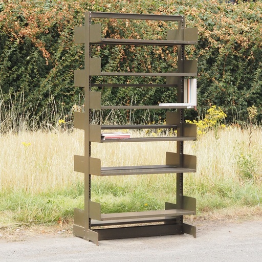 [999FUR1529] Double book shelf by Moens (SNEAD) from the 'Book Tower' by Henri Van de Velde - 11 shelves (210 x 100 cm)