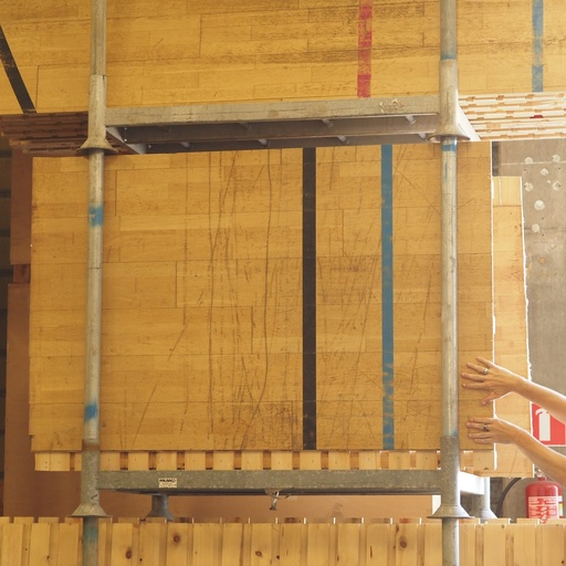 [999FLO1025] Small gymnasium floor panel in 3-ply with oak top layer (various dimensions) - Only available in our physical shop