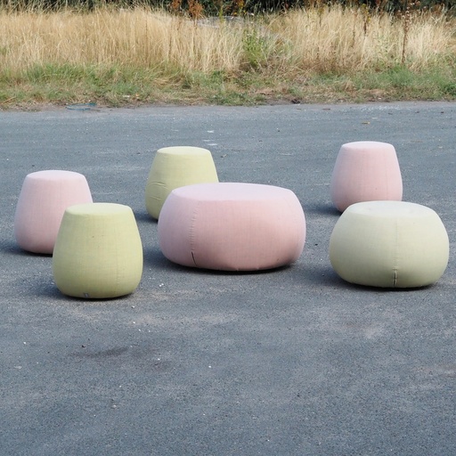 Upholstered round ottoman 'Pix' by Arper (various colors/sizes)