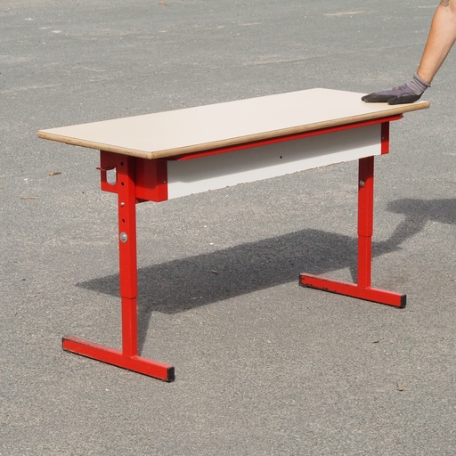 [337FUR008] Cantilever double school desk (129,5 x 49 cm)