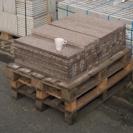 [999FLO1033] Pink rectangular granite slabs with polished finish