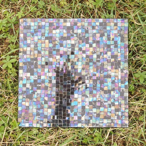 [334CLA058] Handmade iridescent glass mosaic tile by Emery&Cie (30 x 30 cm) - Rainbow