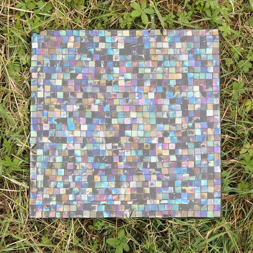[334CLA058] Handmade iridescent glass mosaic tile by Emery&Cie (30 x 30 cm) - Rainbow