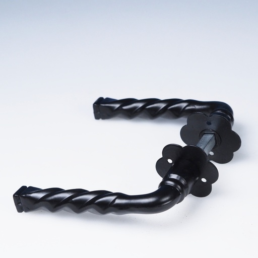 [999HAR1079] Door handle in black epoxy aluminium with rosettes
