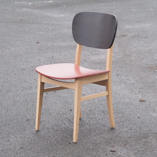 [968FUR54982_BLA_RED] Chair 'Cup Cup' by Luc Vincent for Z-Editions (Black/Red)
