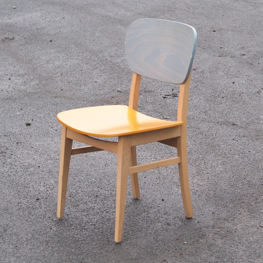 [968FUR54982_BLU_ORA] Chair 'Cup Cup' by Luc Vincent for Z-Editions (Blue/Orange)