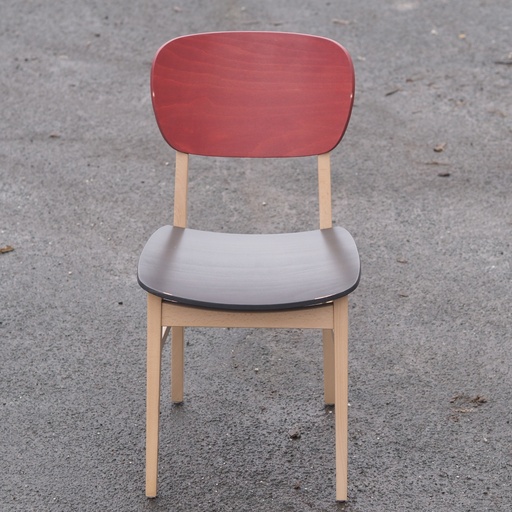 [968FUR54982_RED_BLA] Chair 'Cup Cup' by Luc Vincent for Z-Editions (Red/Black)