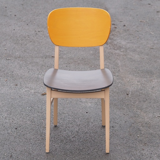 [968FUR54982_ORA_BLA] Chair 'Cup Cup' by Luc Vincent for Z-Editions (Orange/Black)