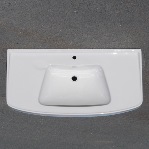 [999SAN908] Large bathroom sink in ceramic by Pozzi (W. 110 cm)